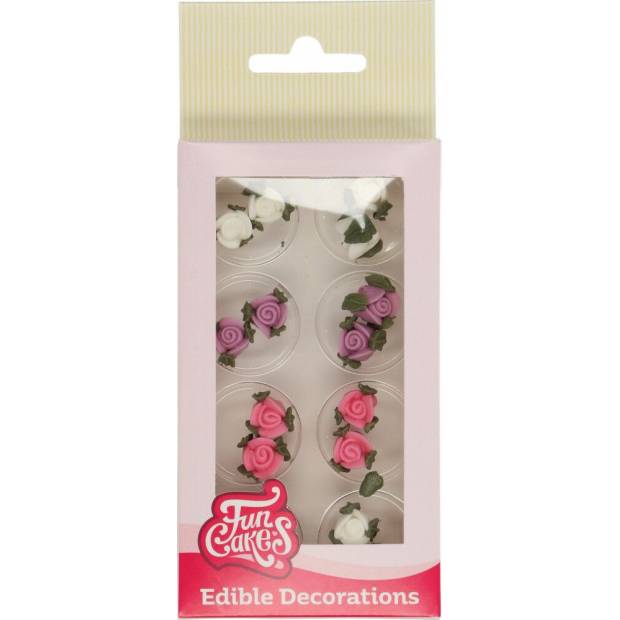 Zuckerdekoration 16 Stk. bunte Mini-Rosetten