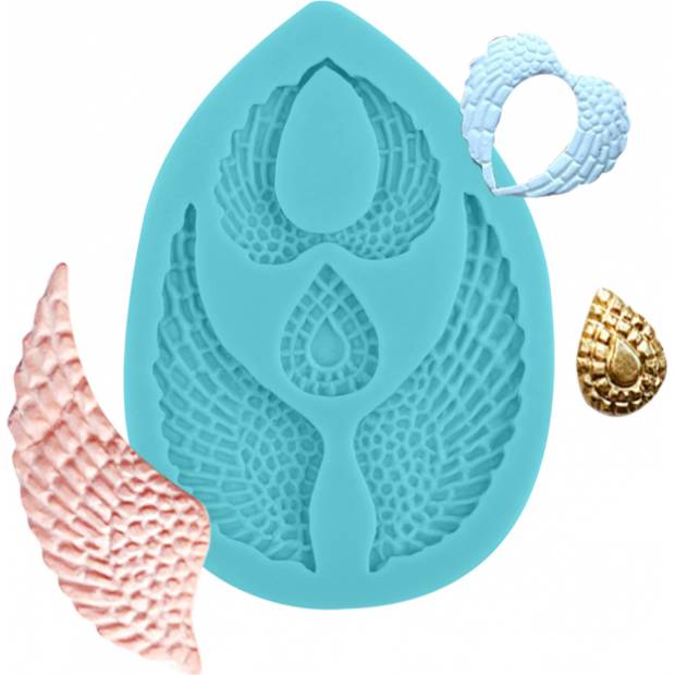 Silikonform Engelsflügel 10x8cm