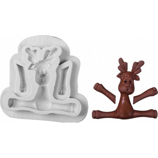 Silikonform Rentier 7,5x6cm