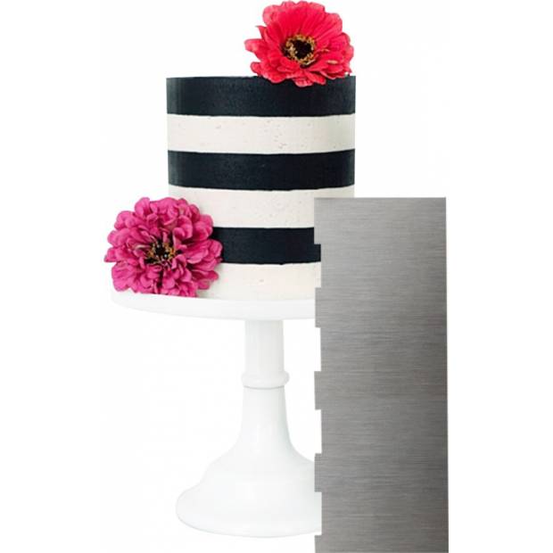 Schaber für Kuchenränder große Streifen 23x9cm