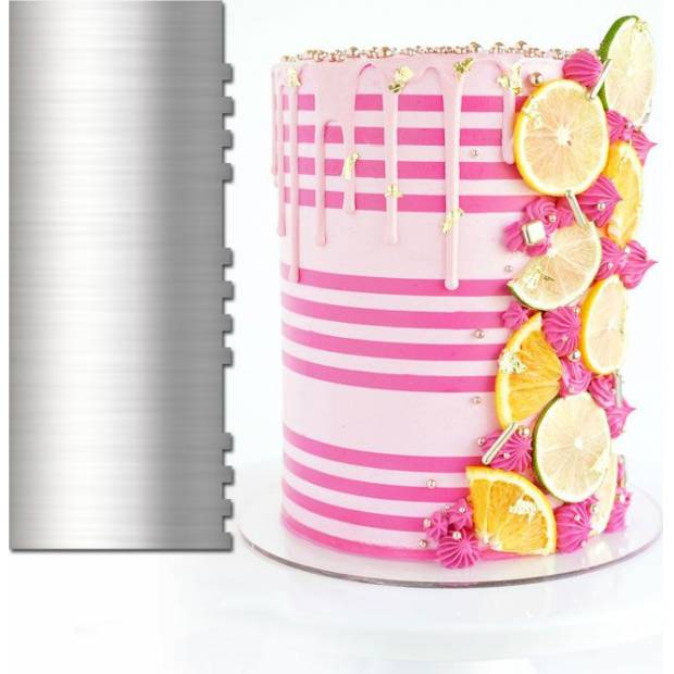 Schwammrand-Streifen Kuchenrand klein Stripes 23x9 cm