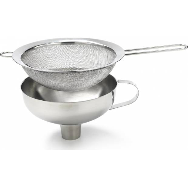 Trichter mit Sieb zum Plündern von Schlagsahneflaschen