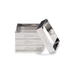 Gewehre für Törtchen quadratisch 8x8cm 4pcs