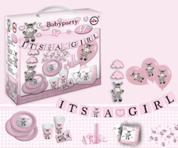 Set zur Baby-Namensfeier - Mädchen 48 Stück