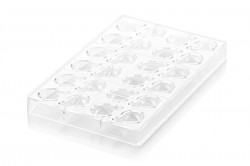 Professionelle Polycarbonatform für Pralinen COCCIA Tropfen / Träne 29x8ml