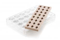 Professionelle Polycarbonatform für Pralinen oval 24x8,5ml