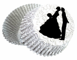 First Kiss Hochzeit Muffin Körbe (50 Stück)