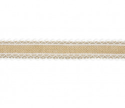 Juteband mit Doppelspitze 4x500cm