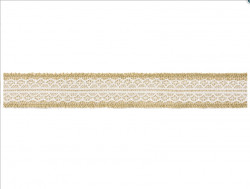 Juteband mit Spitze 4x500cm