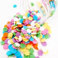 Zuckerdekoration bunte Blumen 8mm 55g