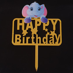 Tortenaufleger Happy Birthday Elefant