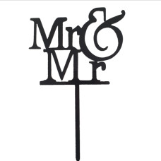 Herr und Herr schwarzer Tortenaufleger