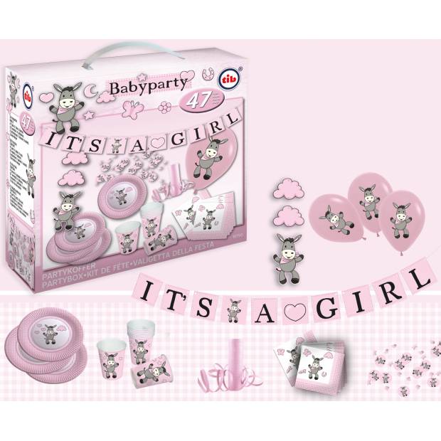 Set zur Baby-Namensfeier - Mädchen 48 Stück