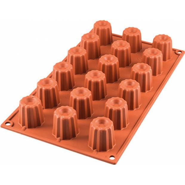 Silikonform mini Canelé 1,8x3,5x3,5cm 540ml