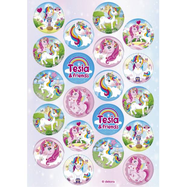 Fondantpapier vorgestanzt für Einhorn-Cupcake