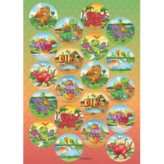 Vorgeprägtes Fondantpapier für Cupcake-Dinosaurier