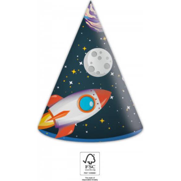Party-Mützen Universum 6 Stück