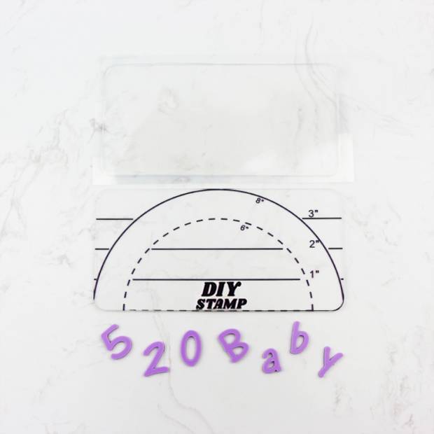 Alphabetmatte rund 20x10cm