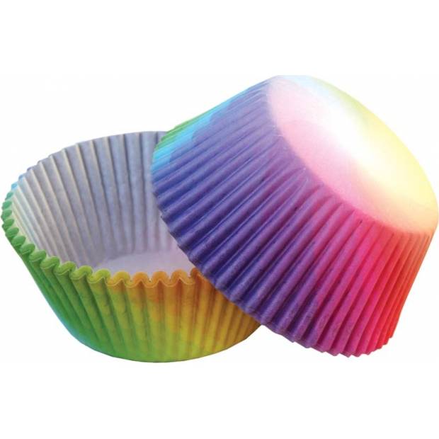 Regenbogen-Muffin-Körbchen (50 Stück)