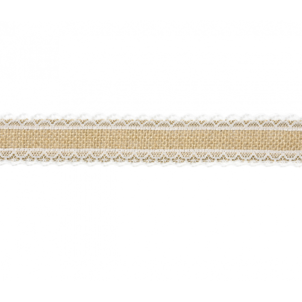 Juteband mit Doppelspitze 4x500cm