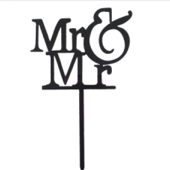 Herr und Herr schwarzer Tortenaufleger