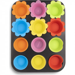 Orion Muffinform (für 12 Stück) + Silikon-Muffinformen (12 Stück)