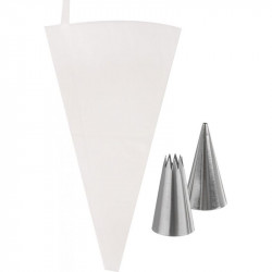 Spritzbeutel-Set, 2 Tüllen, 30 cm Durchmesser