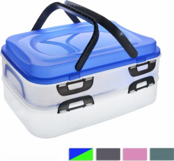 Picknickbox 2 Etagen mit Griffen