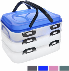 Picknickbox mit Griffen 3 Etagen