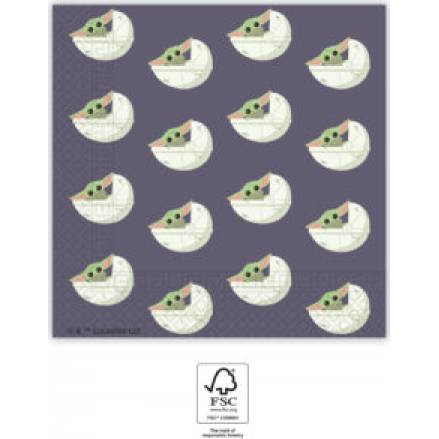 Servietten 33x33cm Star Wars 20Stück Yoda