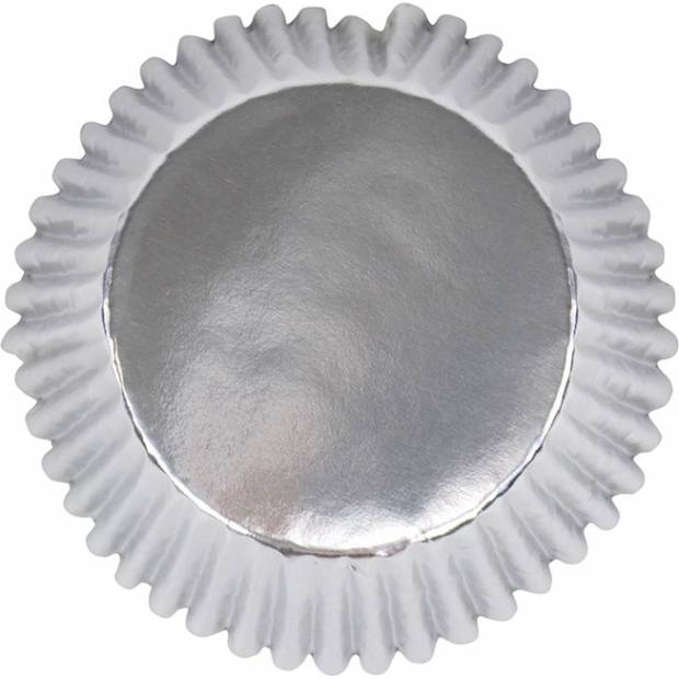 Silberne metallische Cupcake-Körbe, 30 Stück
