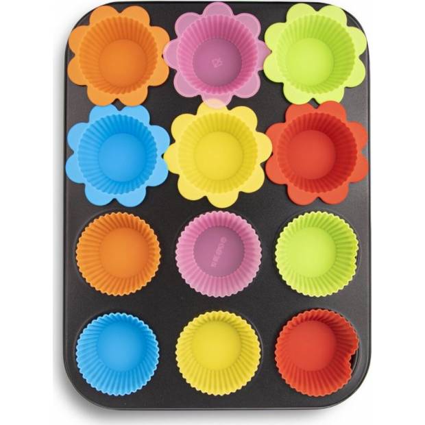 Orion Muffinform (für 12 Stück) + Silikon-Muffinformen (12 Stück)