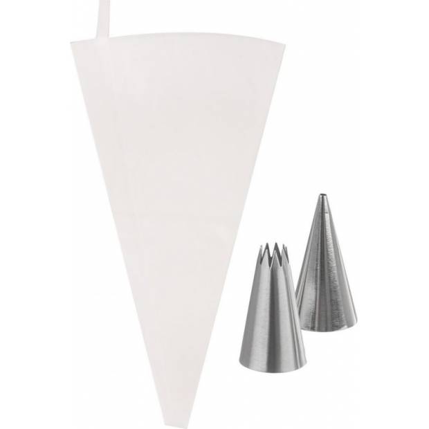 Spritzbeutel-Set, 2 Tüllen, 30 cm Durchmesser