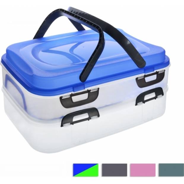 Picknickbox 2 Etagen mit Griffen