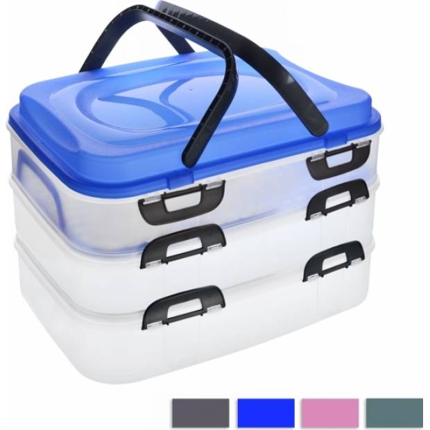 Picknickbox mit Griffen 3 Etagen