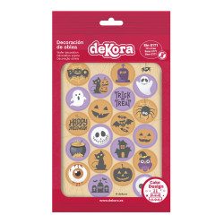 Essbares Papier für Cupcakes 3,4cm, 20 Runden Halloween