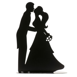 Zinnfigur für Hochzeitstorte schwarz