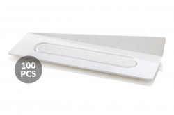 Dekorativer Block weißes Rechteck 14x4cm 100Stk