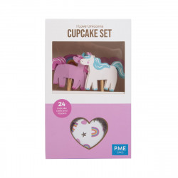 Cupcake-Set Einhorn, 24 Stück