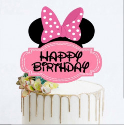 Minnie Happy Birthday Tortentopper
