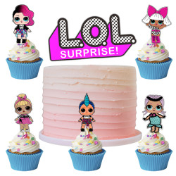 Zuckerstäbchen für Kuchen Lol 6 Stück