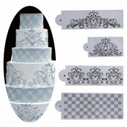 Schablone Schablone romantische Ornament 4pcs