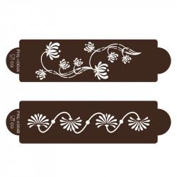 Schablone Schablone Blumen Modern 2pcs