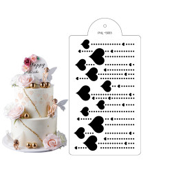 Schablone Schablone Herzen 40x21cm