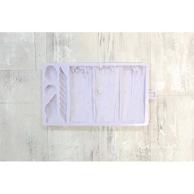 Silikonform Holz und Muscheln