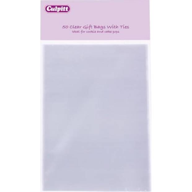 Zellophantüten mit Silberband 10x15cm, 50 Stück