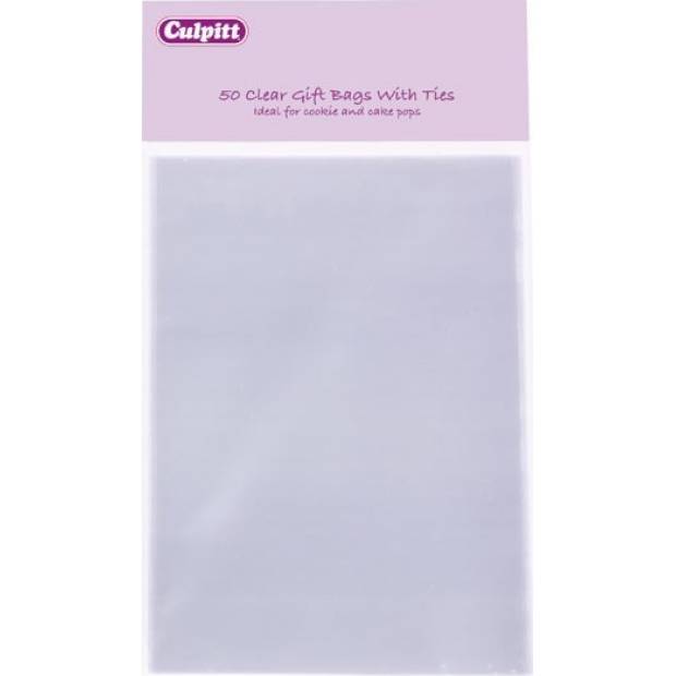 Zellophantüten mit Silberband 12x17cm, 50 Stück