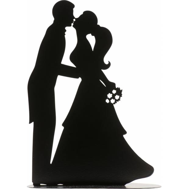 Zinnfigur für Hochzeitstorte schwarz