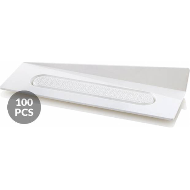 Dekorativer Block weißes Rechteck 14x4cm 100Stk
