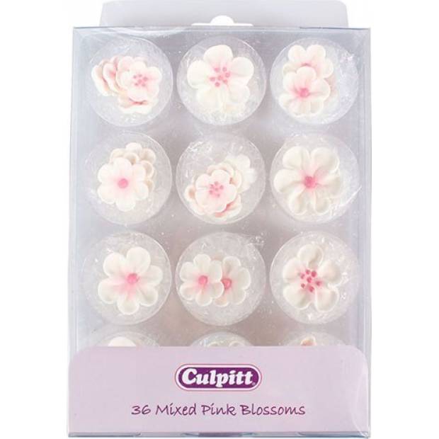 Zuckerdekoration - Blumen - 36Stück